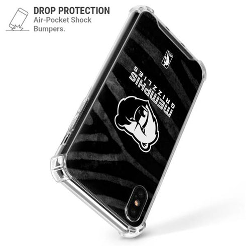 NBA Memphis Grizzlies Black Animal Print iPhone XS Max Clear Case
